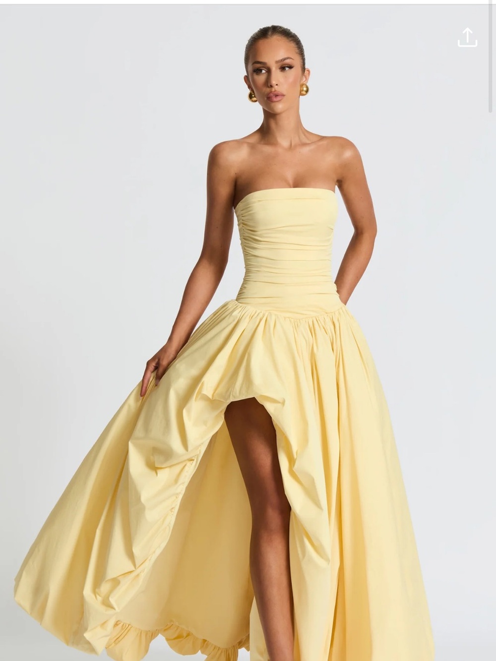 Babyboo Strapless Yellow Ball Gown Dress